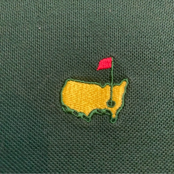 Masters Collection Shirt Men’s XL Green Golf Polo Hong Kong Vintage Augusta Flag - Picture 4 of 10